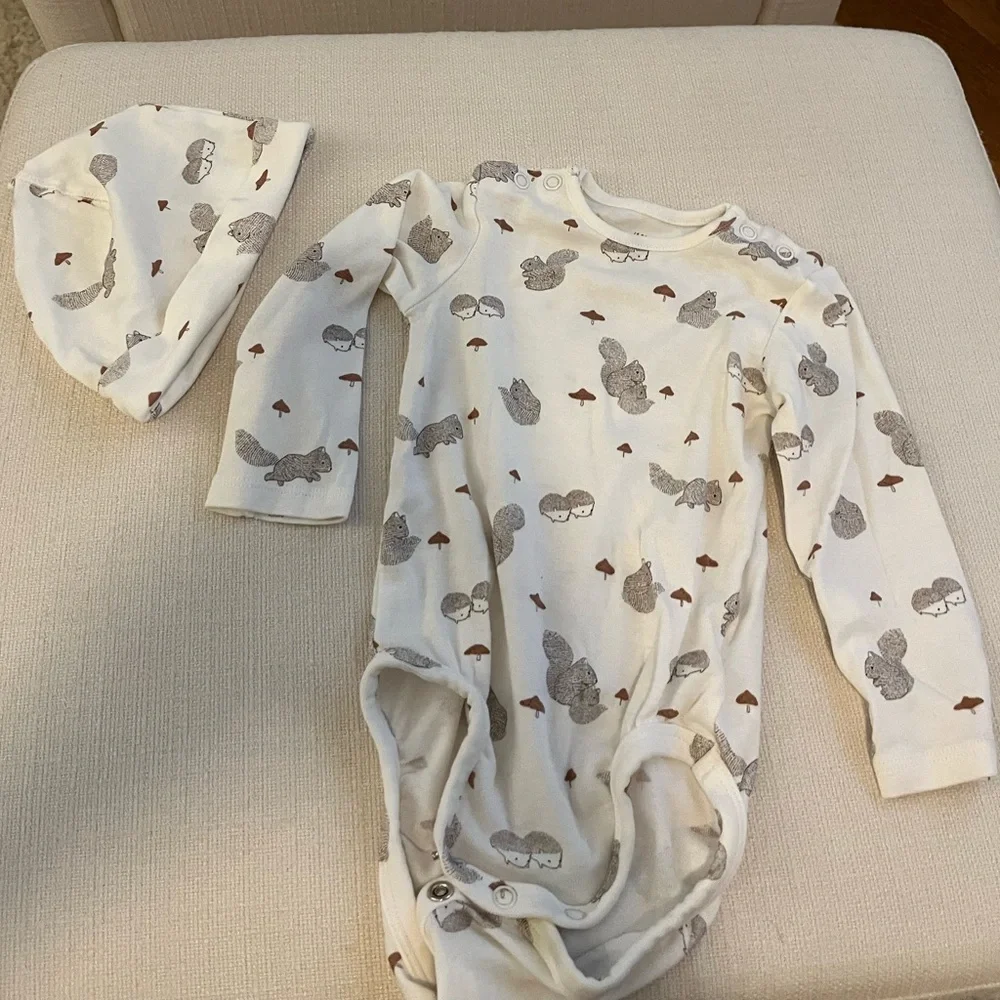 H&M woodland onesie and hat
